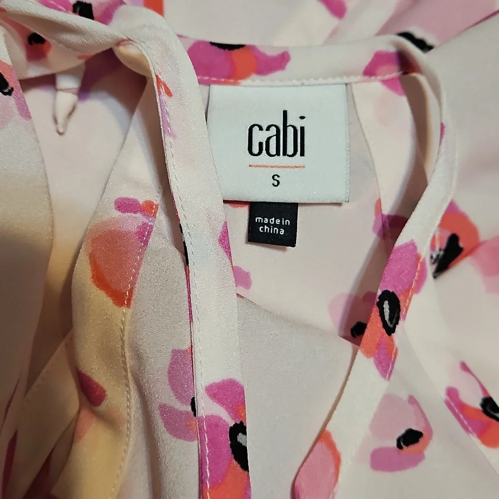 NWOT Cabi Pink Floating Poppies Halter Top - Picture 7 of 8